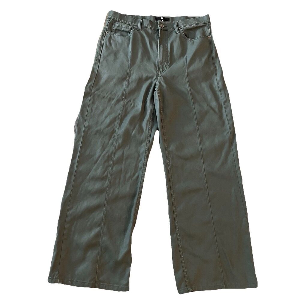 Banana Republic Women’s Pants 30 Wide Leg Waxed Green